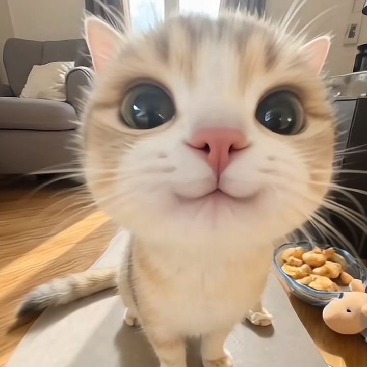 крошечный котёнок крупным планом с большими глазами