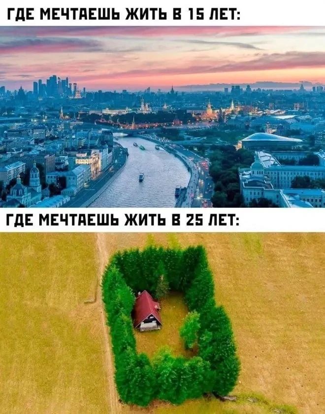 ГДЕ МЕЧТАЕШЬ ЖИТЬ В 15 ЛЕТ:
ГДЕ МЕЧТАЕШЬ ЖИТЬ В 25 ЛЕТ: