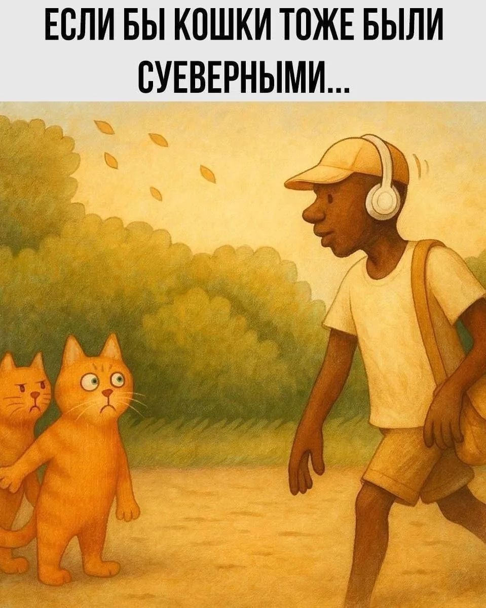 ЕСЛИ БЫ КОШКИ ТОЖЕ БЫЛИ СУЕВЕРНЫМИ...