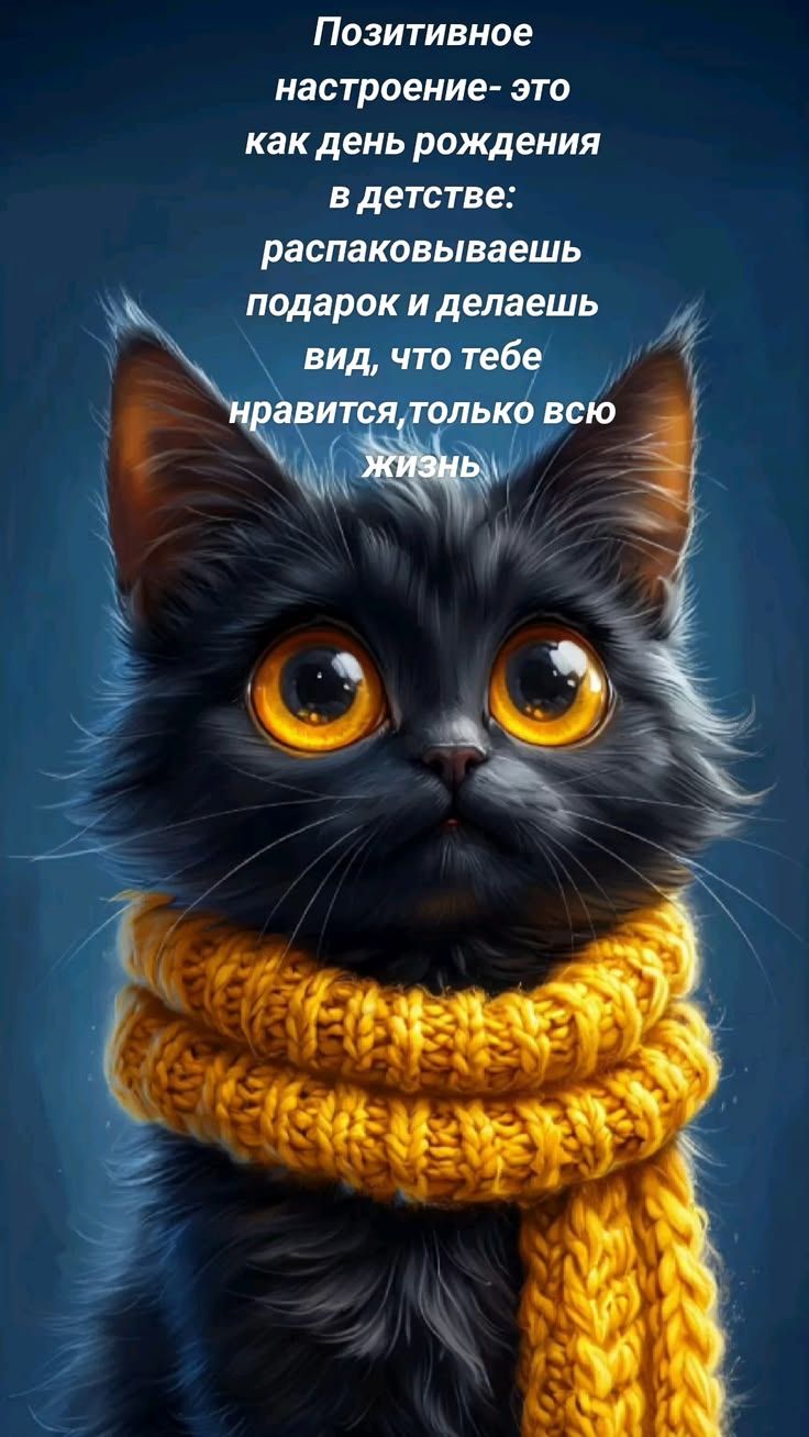 Позитивное настроение- это как день рождения в детстве: распаковываешь подарок и делаешь вид, что тебе нравится, только всю жизнь