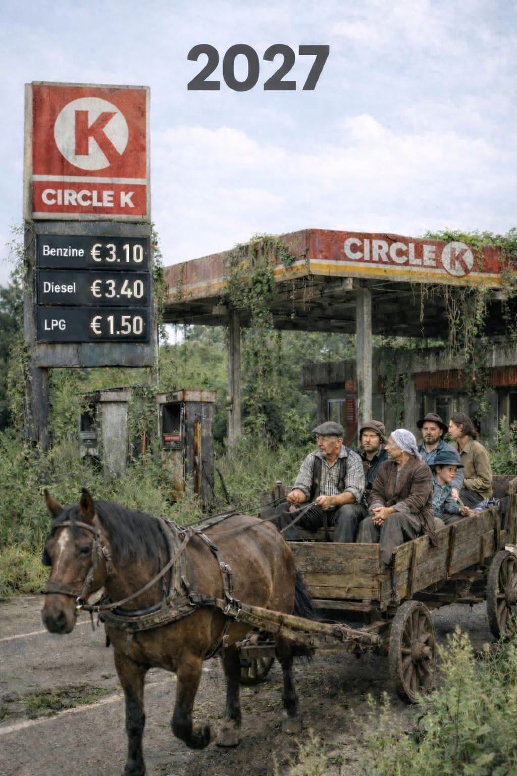 2027 Benzine €3.10 Diesel €3.40 LPG €1.50 Circle K