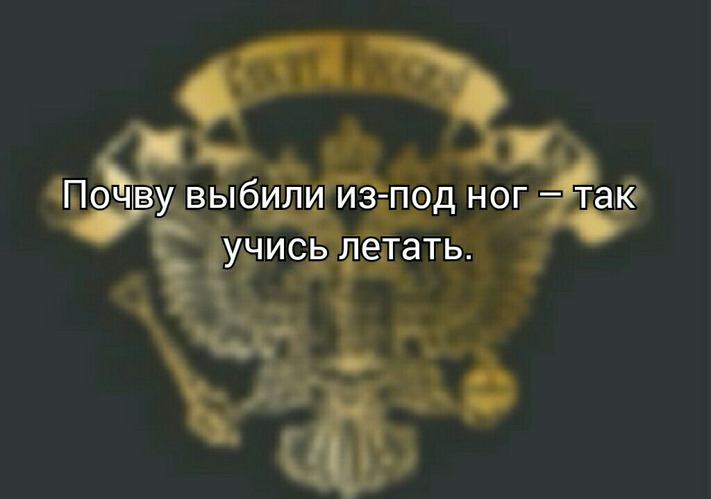 Пойіву выбили из под ног так учись летать
