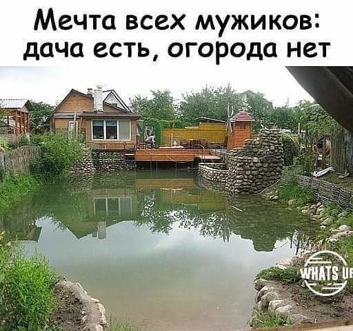 Мечта всех мужиков дача есть огорода нет