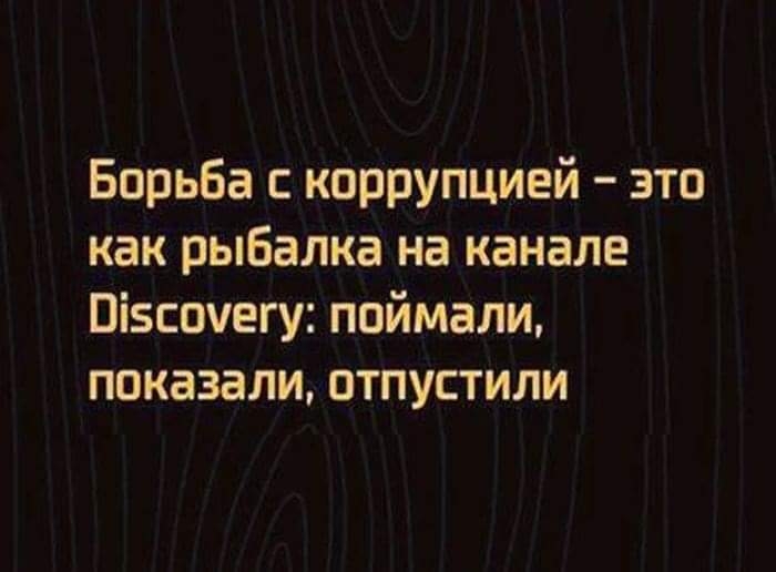 Борьба с коррупцией это как рыбалка на канале Візсочегу поймали показали отпустили