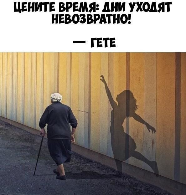 ЦЕНИТЕ ВРЕМЯ АНИ уходят НЕВОЗВРАТНО ГЕТЕ