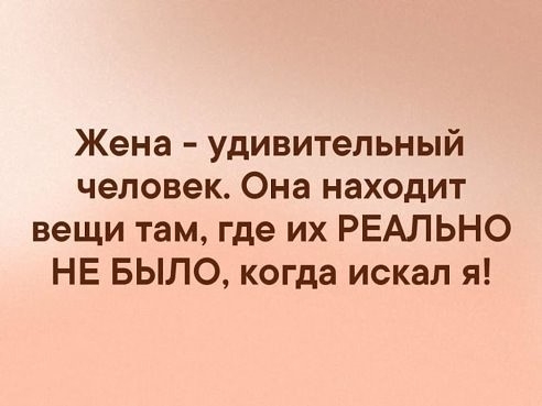 Жена удивительный человек Она находит вещи там где их РЕАЛЬНО НЕ БЫЛО когда искал я