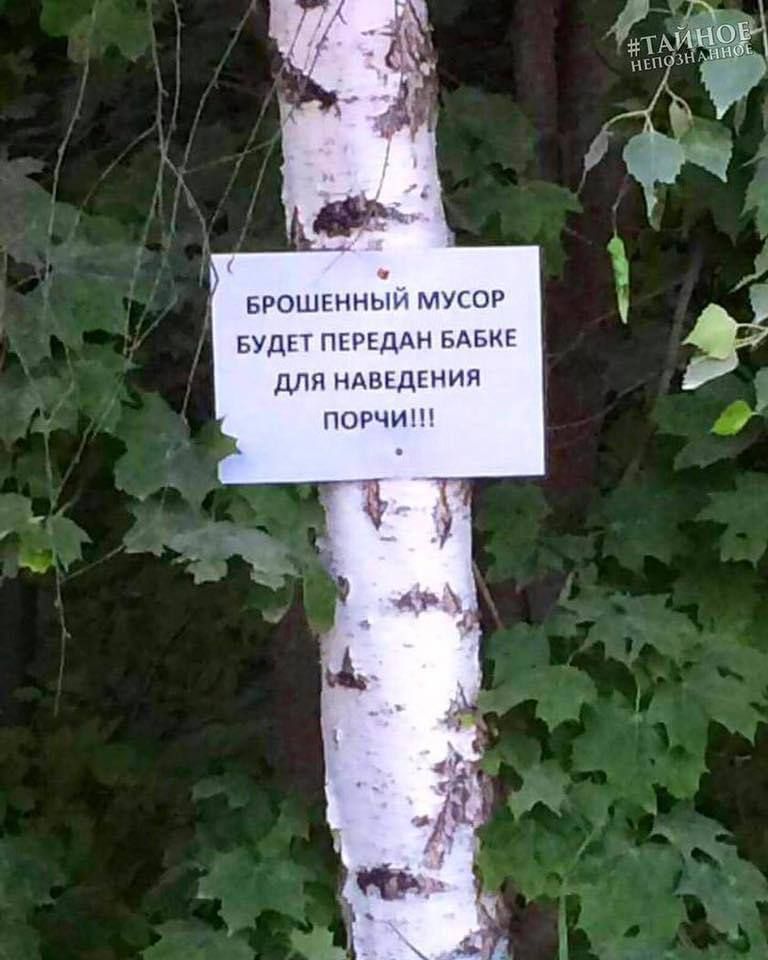 врошвнныи мусор Будет ПЕРЕддн БАБКЕ для НАВЕДЕНИЯ порчи
