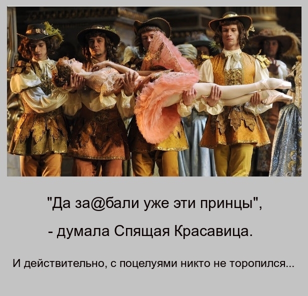 Да забапи уже эти принцы думала Спящая Красавица И ЦЭЙСТЕИТЭПЬНО С ПОЦЭПУЯМИ НИКТО не торопился