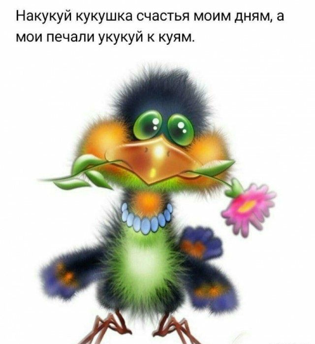 Накукуй кукушка счастья моим дням а мои печали укукуй к куям