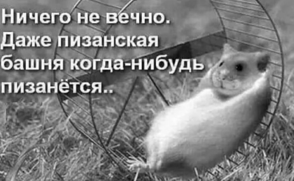 Ничего не вёчно Даже пиЗанская _ башня когдё нибудь