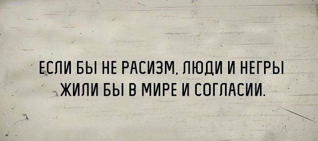 ЕСЛИ ВЫ НЕ РАСИЗМ ЛЮДИ И НЕГРЫ ЖИПИ БЫ В МИРЕ И СОГПАЕИИ