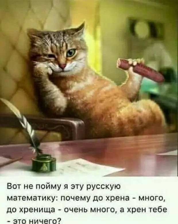 Вот не пойму я эту русскую математику почему до хрена много до хренища очень много а хрен тебе