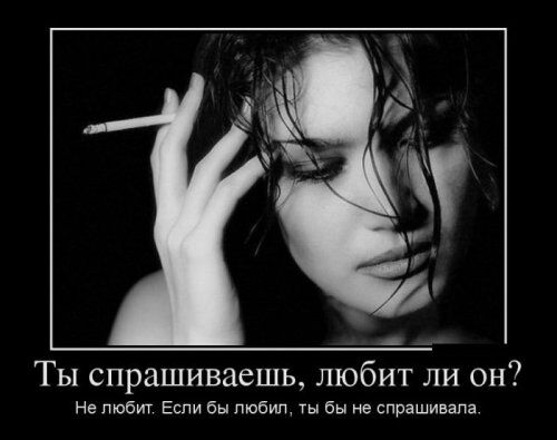 Ты спрашиваешь любит ли он Не любит Если бы любил ты бы не спрашивала