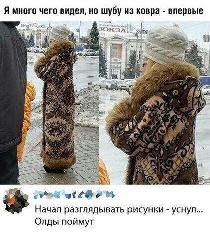 Я много чего видет ио шубу из ковра впервые 3 7 Ф тк по и Начал разглядывать рисунки уснул Опды поймут