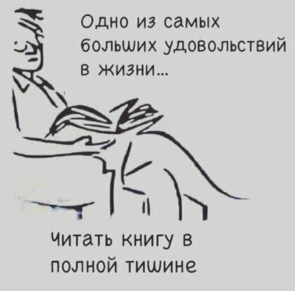 Одно из самых больших _УДОВОЛЬСТВИЙ В ЖИЗНИ Г Читать книгу в полной тишине