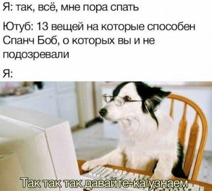 Я так всё мне пора спать Ютуб 13 вещей на которые способен Спанч Боб которых вы и не подозревали Я