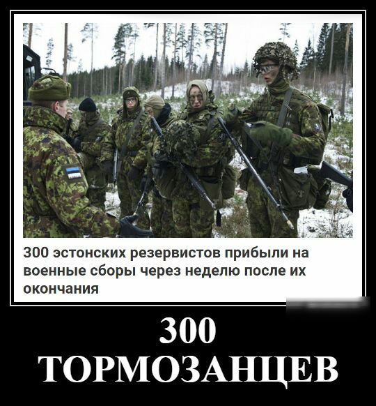 300 эстонских резервистов прибыли на военные сборы через неделю после их окончания 300 ТОРМОЗАНЦЕВ
