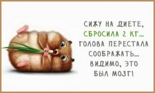 СИЖУ ДИЕТЕ СБРОСИАА 2 КГ ГОАОБА ПЕРЕСТААА СООБРАЖАТЬ_ ВИЛИМО ЭТО БЫА МОЗ П