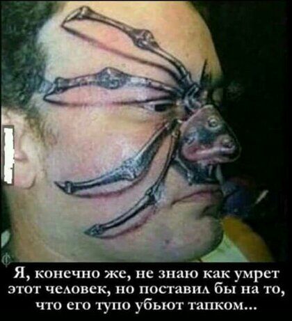 А Я конечно же не знаю как умрет этот чеАовек но поставиь бы на то что его тупо убьют тапком
