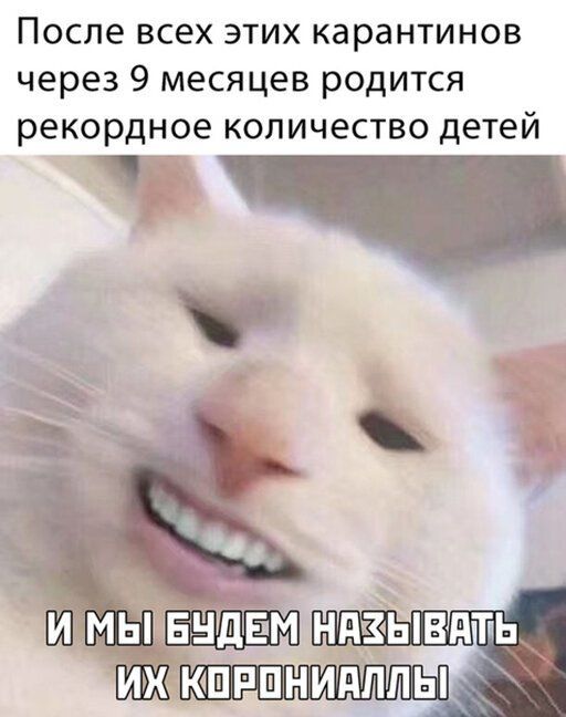 После всех этих карантинов через 9 месяцев родится рекордное количество детей
