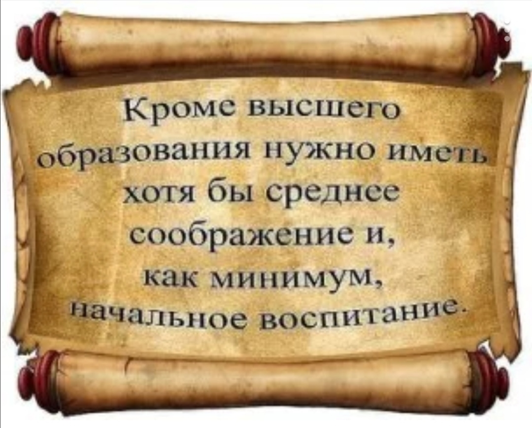 Кроме высшего _ образования нужно иметё хотя бы среднее соображение и _ _ как ми нимум афчальное воспитание 3 ______