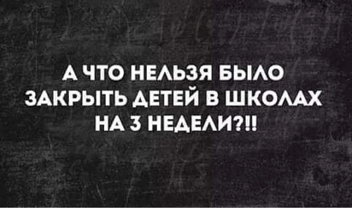 А ЧТО НЕАЬЗЯ БЫАО ЗАКРЫТЬ ДЕТЕЙ В ШКОААХ НА 3 НЕАЕАИ
