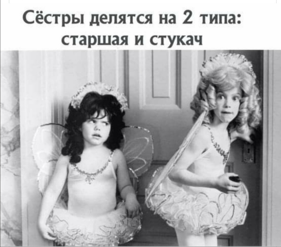 Сёстры делятся на 2 типа старшая и стукач