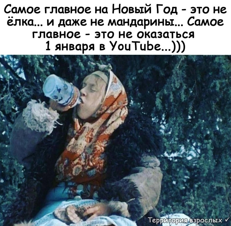 Самое главное на Новый Год это не ёлка и даже не мандарины Самое главное это не оказаться 1 января в УоиТиЬе _ Ч ТЕРМН