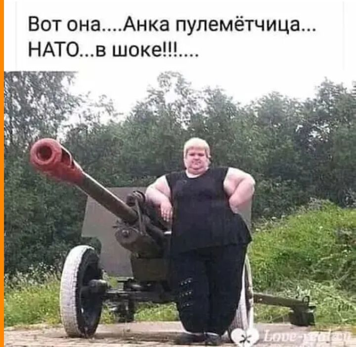 Вот онаАнка пулемётчица НАТОв шоке