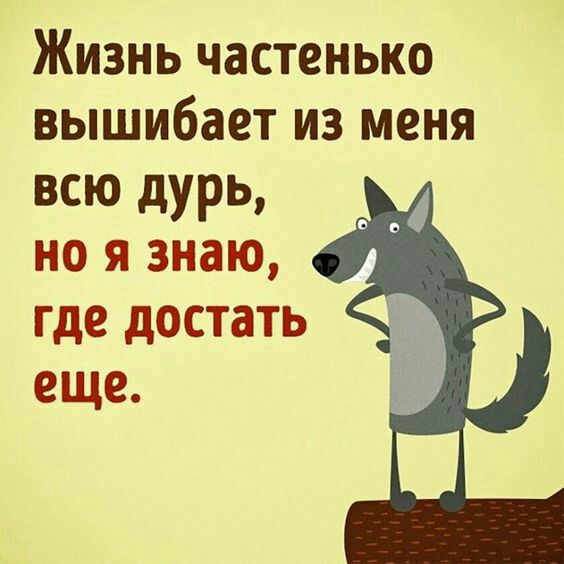 Жизнь частенько вышибает из меня всю дурь но я знаю где достать ЁЁЪ еще