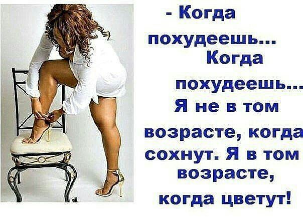 Когда похудеешь Когда похудеешь Я не в том возрасте когда сохнут Я в том возрасте когда цветут