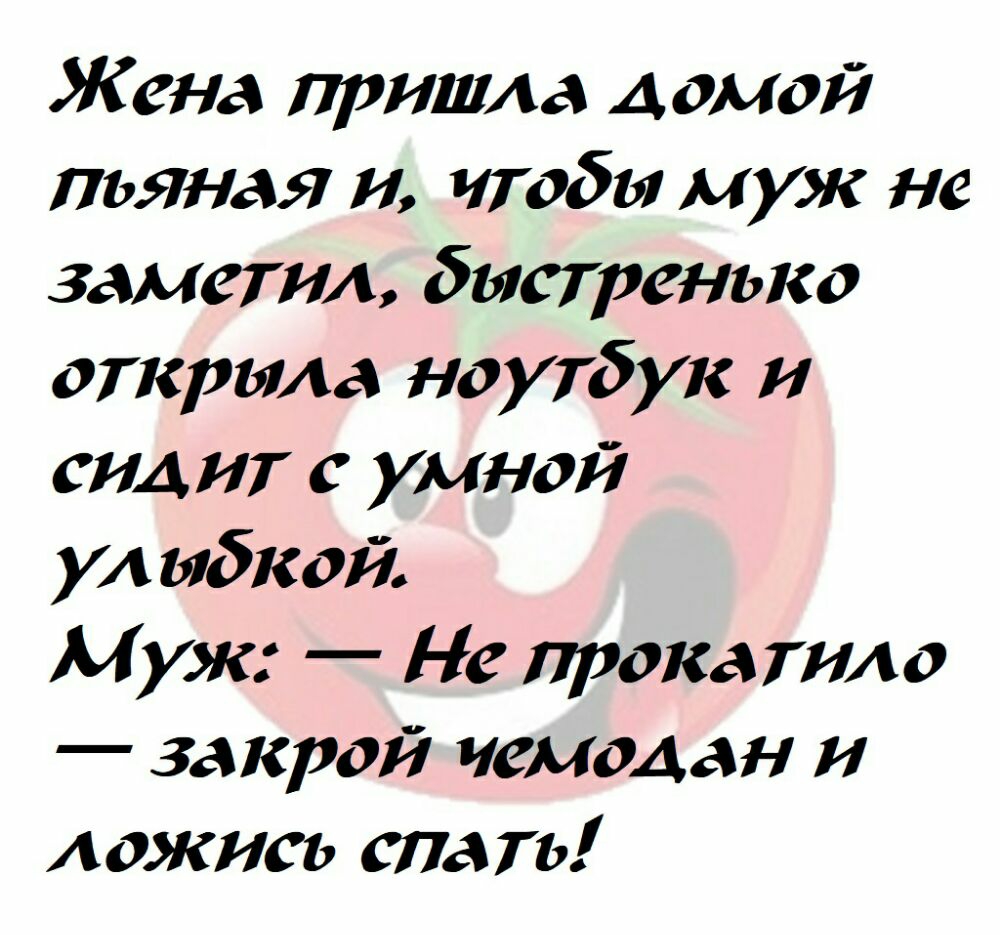 Жена пришла домой пьяная И чтобы муж не заметил быстренько открыла ноутбук и сид 147 с умной улыбкой Муж Не прока гилд закрой чемодан ложись сла ть