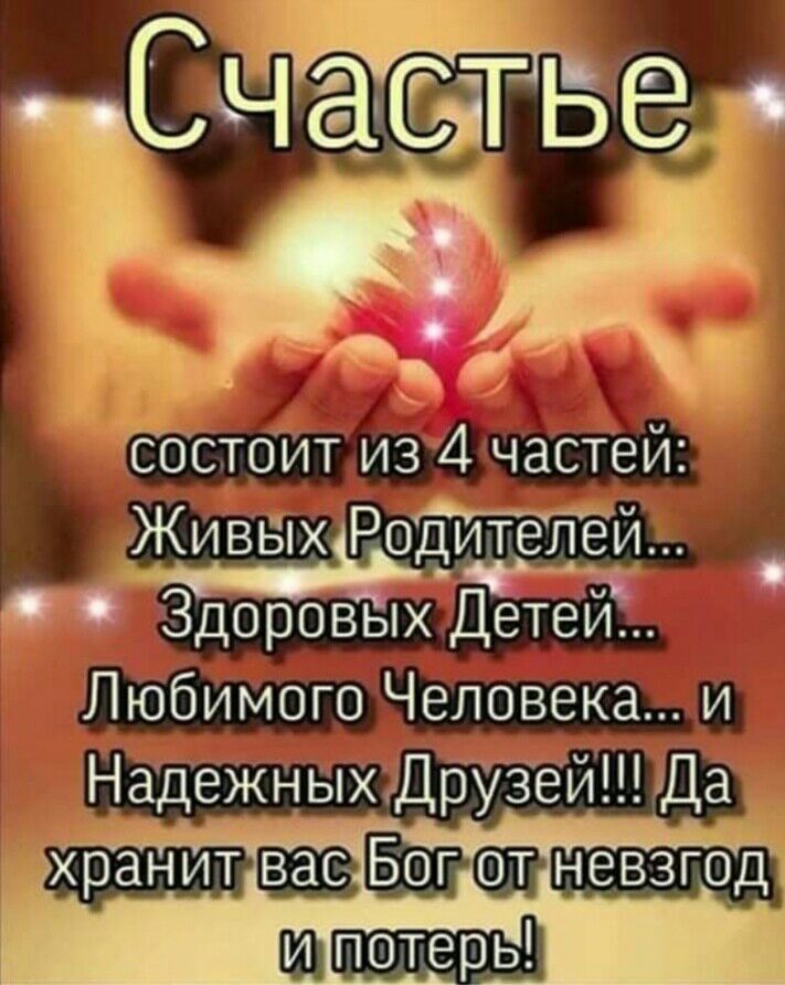 СОСТОИТ ИЗ 4 ЧЭСТеИ Родителей Надежных Друзей Да Ётпщ илЫ