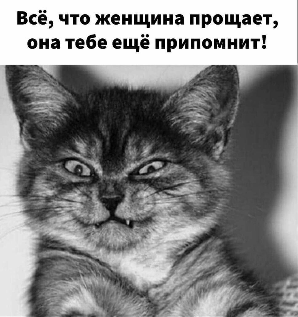 Всё что женщина прощает она тебе ещё припомнит