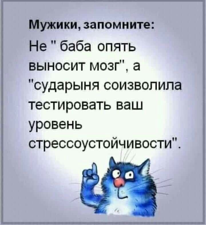 МУЖИКИ ЗЗПОМНИТЕ Не баба опять выносит мозг сударыня соизволила тестировать ваш уровень стрессоустойчивости