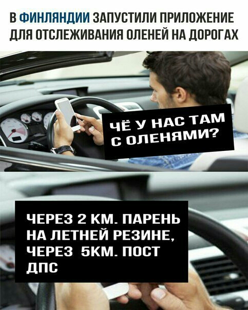 В ФИНЛЯНДИИ ЗАПУСТИЛИ ПРИЛОЖЕНИЕ дЛЯ ПТСЛЕЖИВАНИП ПЛЕНЕЙ НА ЛПРПГАХ 1 м У НАС ТА ы цепями ЧЕРЕЗ 2 КМ ПАРЕНЬ НА ЛЕТНЕИ РЕЗИНЕ ЧЕРЕЗ БКМ ПОСТ ДПС