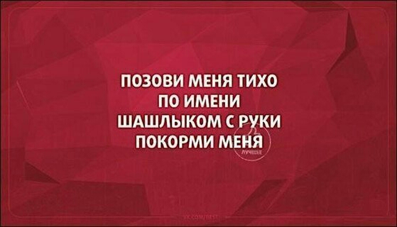 ПОЗОВИ МЕНЯ ТИХО П0_ ИМЕНИ ШАШЛЫКОМ С РХКИ ПОКОРМИ МЕНЯ