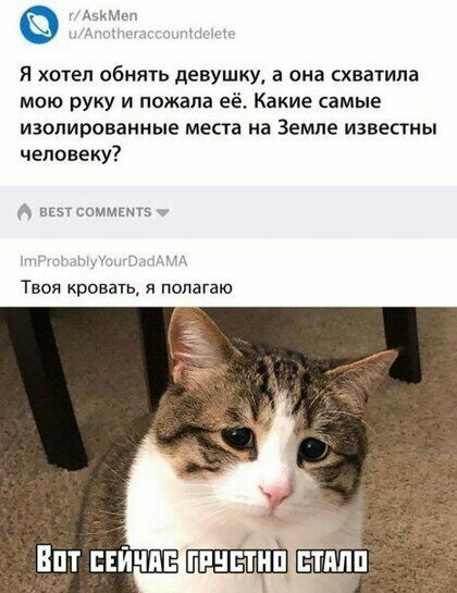 АЗКМЕП п Я хотел обнять девушку в она схватила мою руку и пожала её Какие самые изолированные места на Земле известны человеку пэт соммштз тн Твоя кровать я полагаю