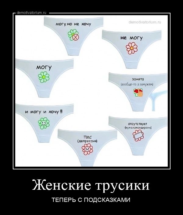 могу но не хочу и могу хш пмс ілпптссид Женские трусики ТЕПЕРЬ С ПОДСКАЗКАМИ