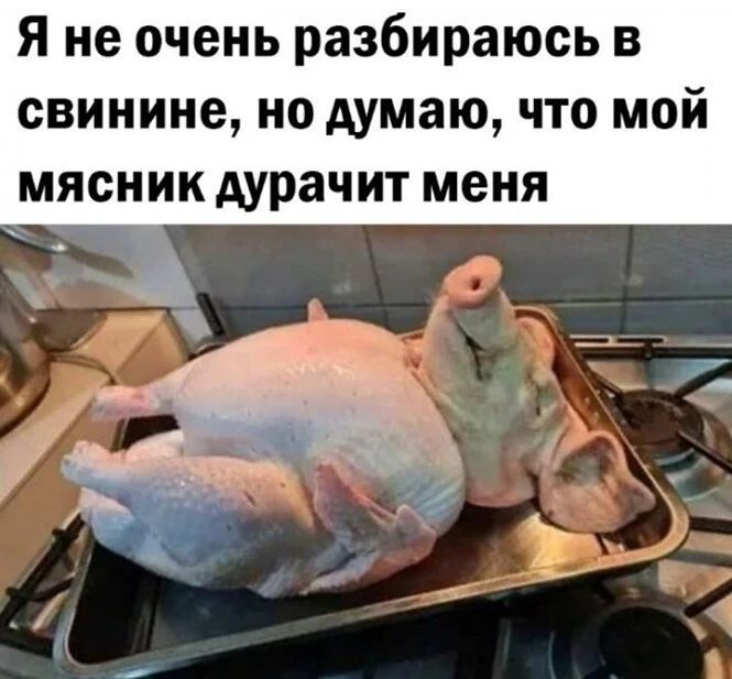 Я не очень разбираюсь в свинине но думаю что мой мясник Аурачит меня