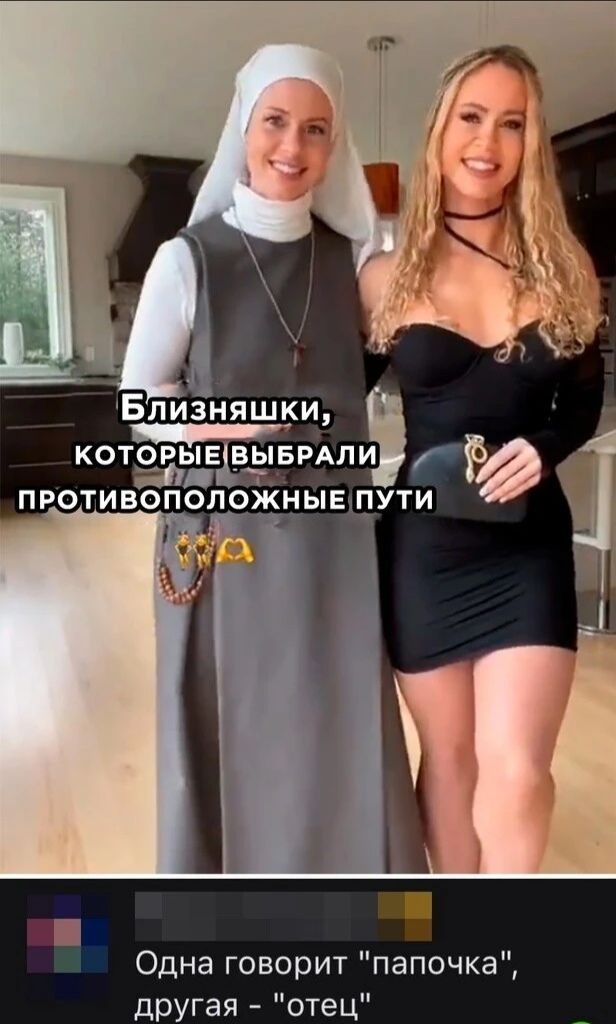 Близняшки котор евывмли за Ёт Одна говорит папочка другая отец