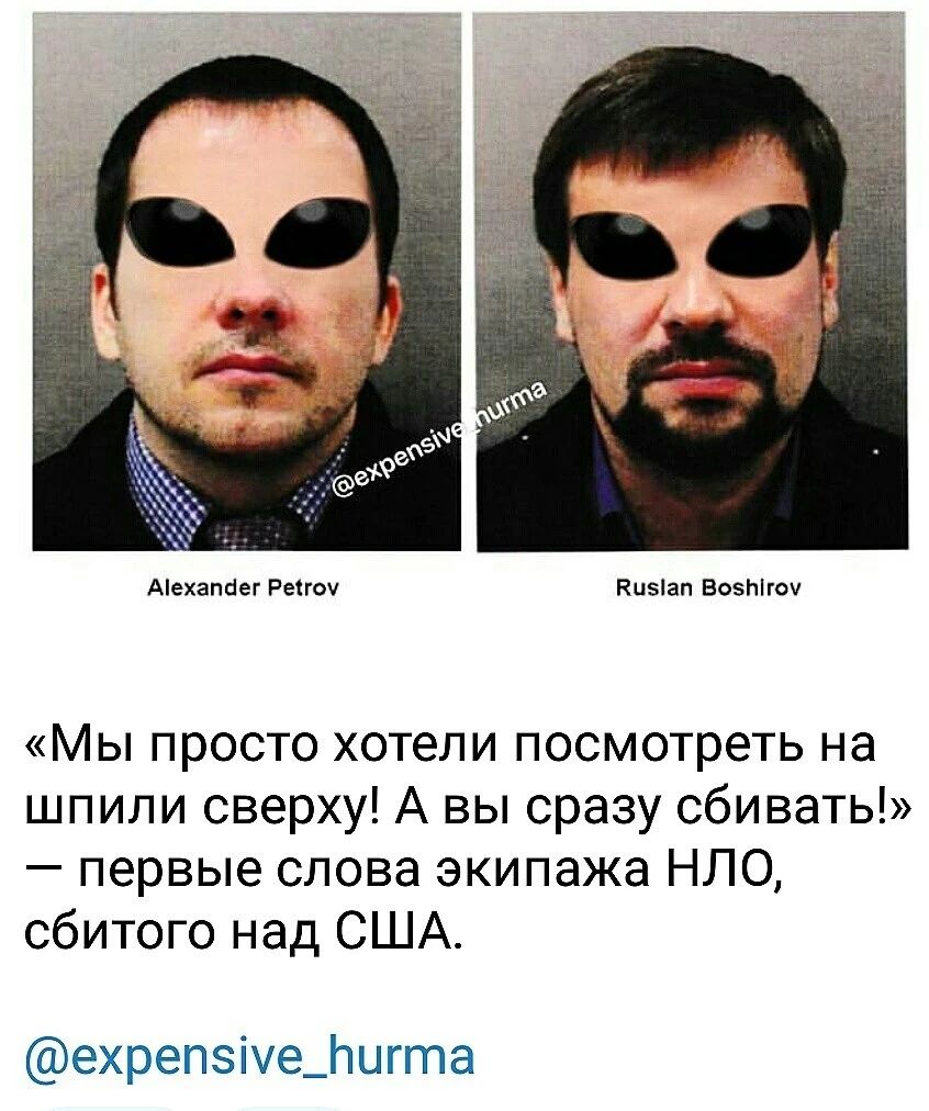 Мы мы эмм МЫ ПРОСТО хотепи ПОСМОТреТЬ на шпили сверху А вы сразу сбивать первые слова экипажа НЛО сбитого над США ехрепэічешигта