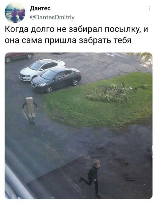 аездшіміу Когда долго не забирал посылку и она сама пришла забрать тебя