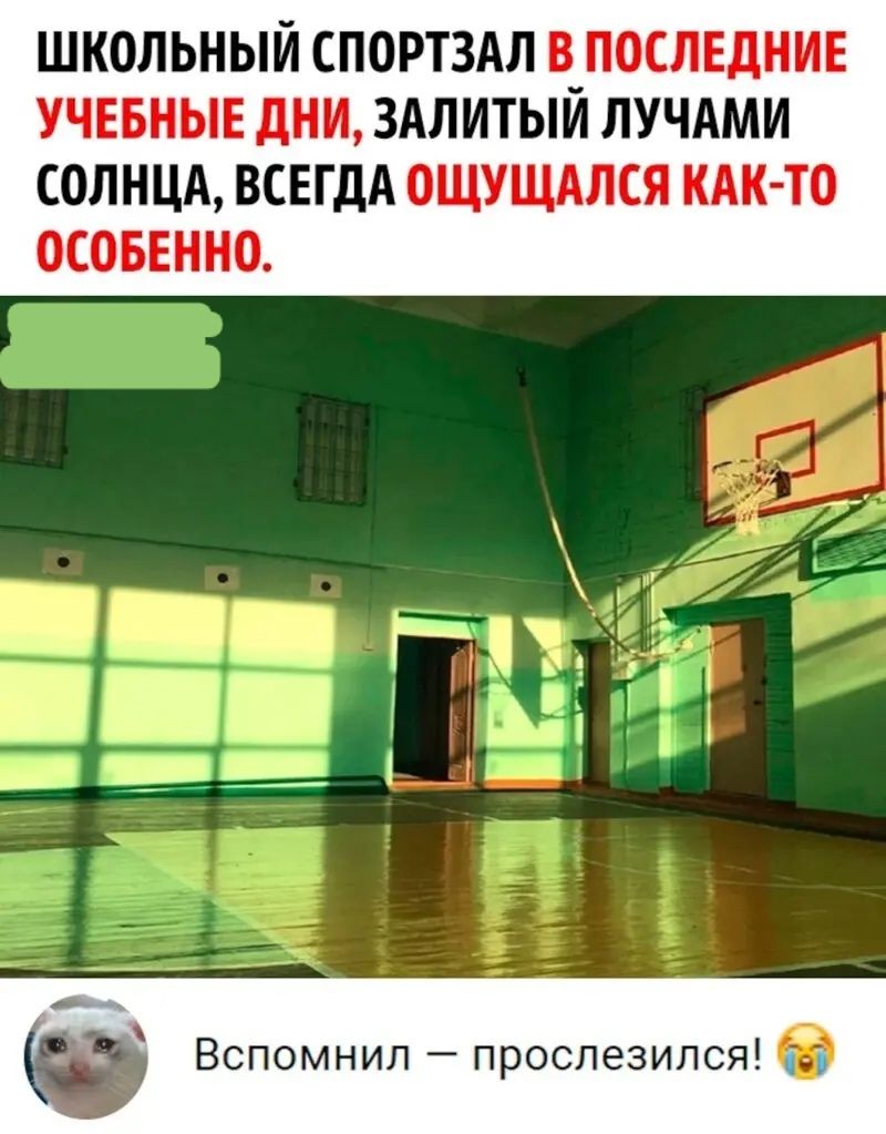 ШКОЛЬНЫЙ СПОРТЗАЛ В ПОСЛЕДНИЕ УЧЕБНЫЕ дНИ ЗАЛИТЫЙ ЛУЧАМИ СОЛНЦА ВСЕГДА ОЩУЩАЛСЯ КАК ТО ОСОБЕННО Вспомнил проспезипся