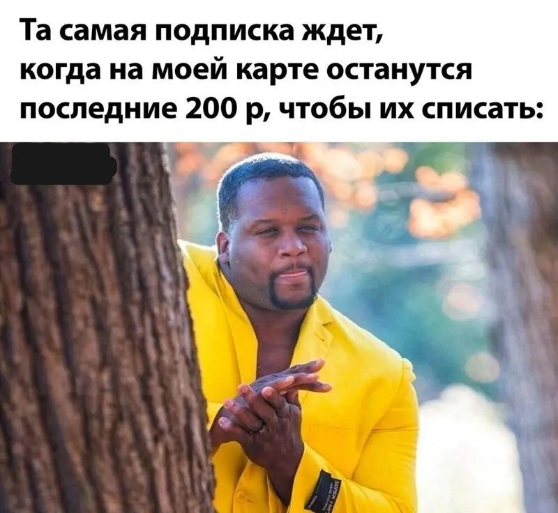 Та самая подписка ждет когда на МОЕЙ карте ОСТаНУТСЯ последние 200 р чтобы их списать