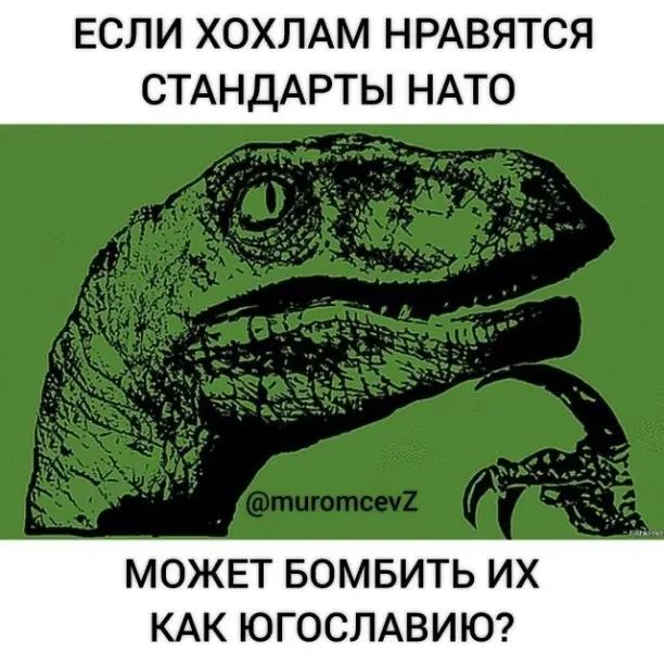 ЕСЛИ ХОХЛАМ НРАВЯТСЯ СТАНДАРТЫ НАТО МОЖЕТ БОМБИТЬ ИХ КАК ЮГОСЛАВИ