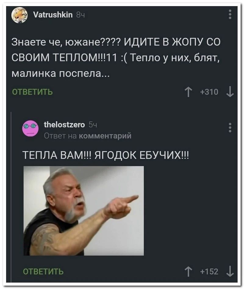 Уашвнкіп Знаете че южане ИДИТЕ В ЖОПУ СО СВОИМ ТЕПЛОМПП Тепло у них блят МаПИНКЗ ПОСПЕПЗ КЬеіпзпет ТЕППА ВАМ ЯГОДОК ЕБУЧИХ