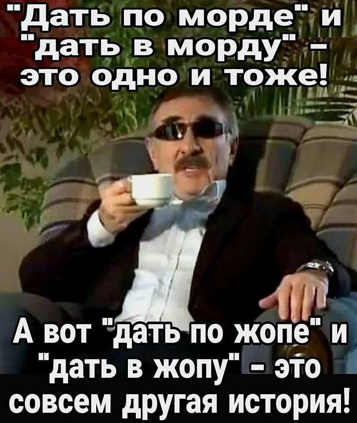 дать по морде и дать в морду это одно и тож А вот датьпо жопе и дать в жопу это совсем другая история