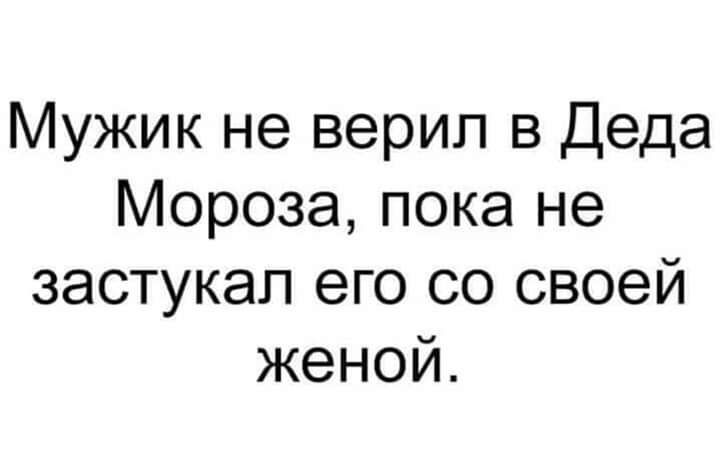 Мужик не верил в Деда Мороза пока не застукал его со своей женой