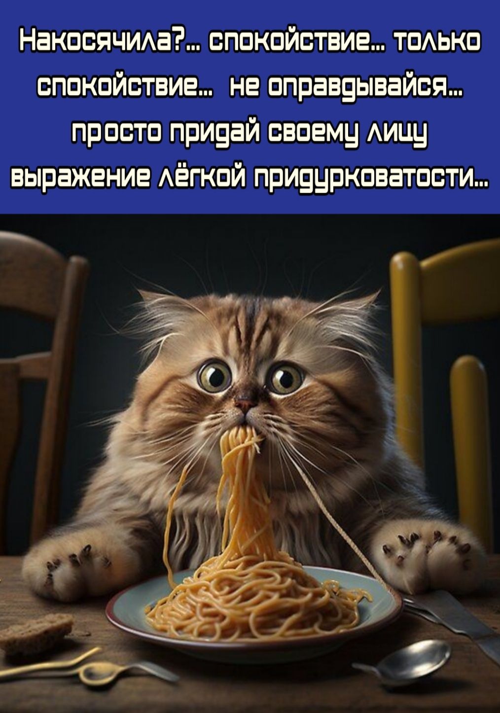 Накосячма спокойствие тоАько спокойствие не оправоынайся просто придай своему АИЦЦ выражение Аёгкой придурковатости